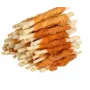 HILTON Chicken Wrap White Rawhide Stick maškrta pre psov, biele kožené tyčinky obalené kuracím mäsom, 500 g