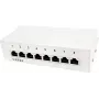 LogiLink Patch Panel Desktop - patch panel - nástenný - RJ-45 X 8 - svetlosivý, RAL 7035