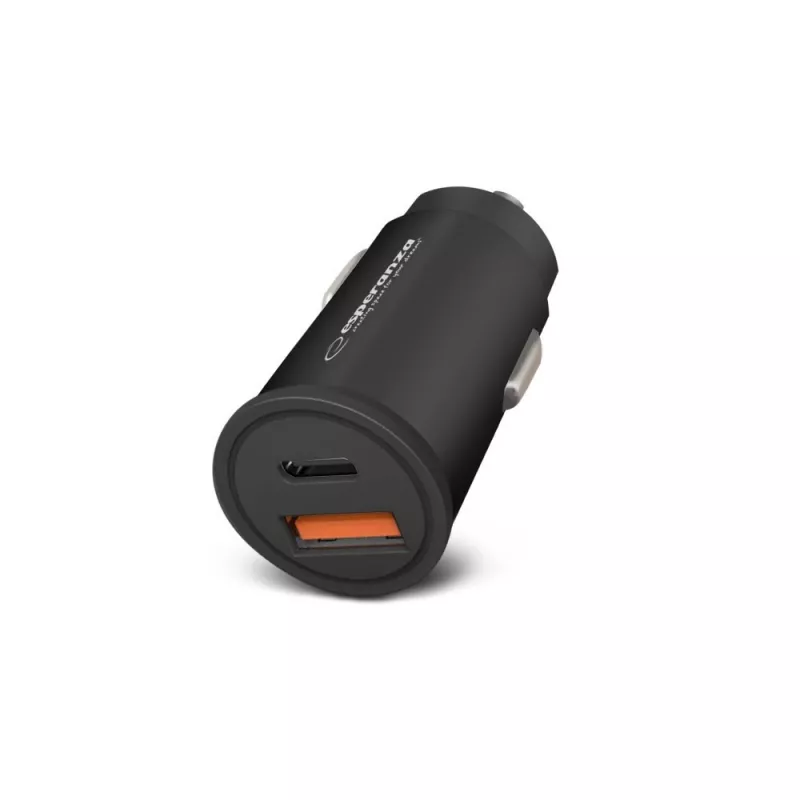 Auto USB nabíjačka ESPERANZA EZC111K, 20W (USB-C PD 20W + USB-A QC3.0), 12–24V vstup, čierna