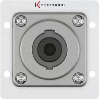 Speakon konektor samica Kindermann 7444000413 — 1-násobný hliník, 50×50 mm, hĺbka 40 mm