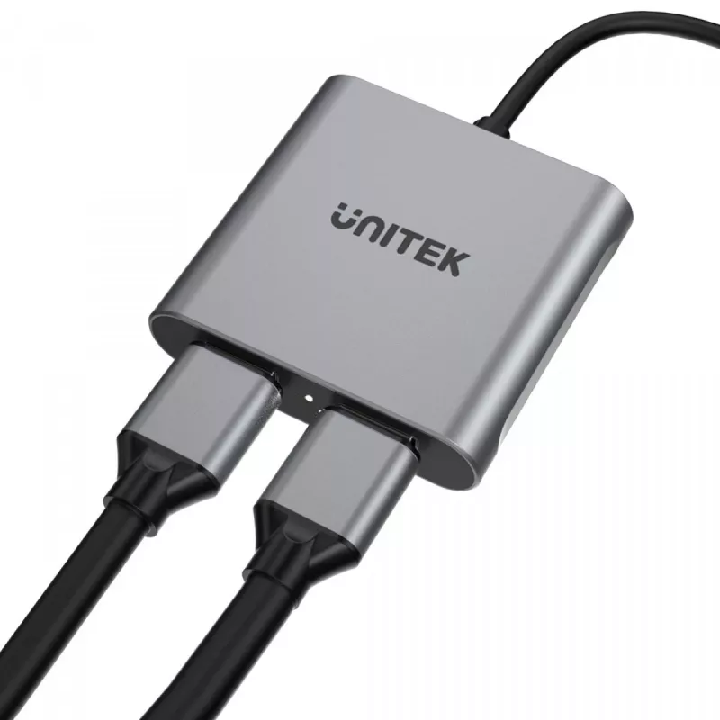 UNITEK adaptér USB-C, 2x HDMI, 4K@60HZ, MST, V1404B (V1404B)