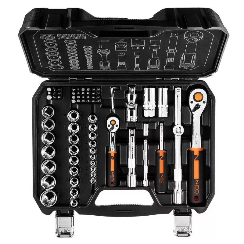 NEO tools 10-054 sada nástrčných kľúčov/račne