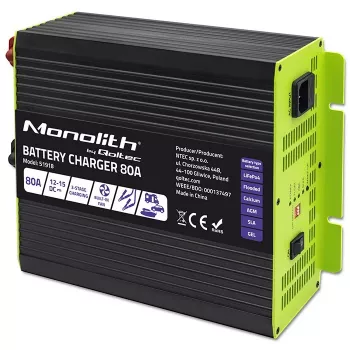 Nabíjačka batérií QOLTEC 51918 80A 12V – nabíjačka pre batérie LiFePO4, AGM, GEL, SLA