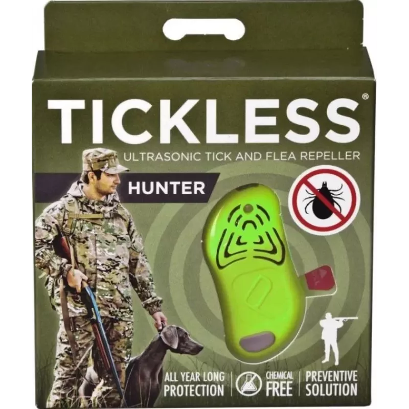 Ultrazvukový odstraňovač kliešťov TICKLESS, pre poľovníkov HUNTER, zelený
