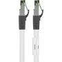 Goobay CAT 8.1 patch kábel, S/FTP (PiMF), biely, 15 m - LSZH bez halogénov, meď AWG 24 (55130)