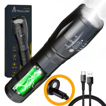 Ručná lampa Extralink EX.30707 čierna SMD LED 10W USB