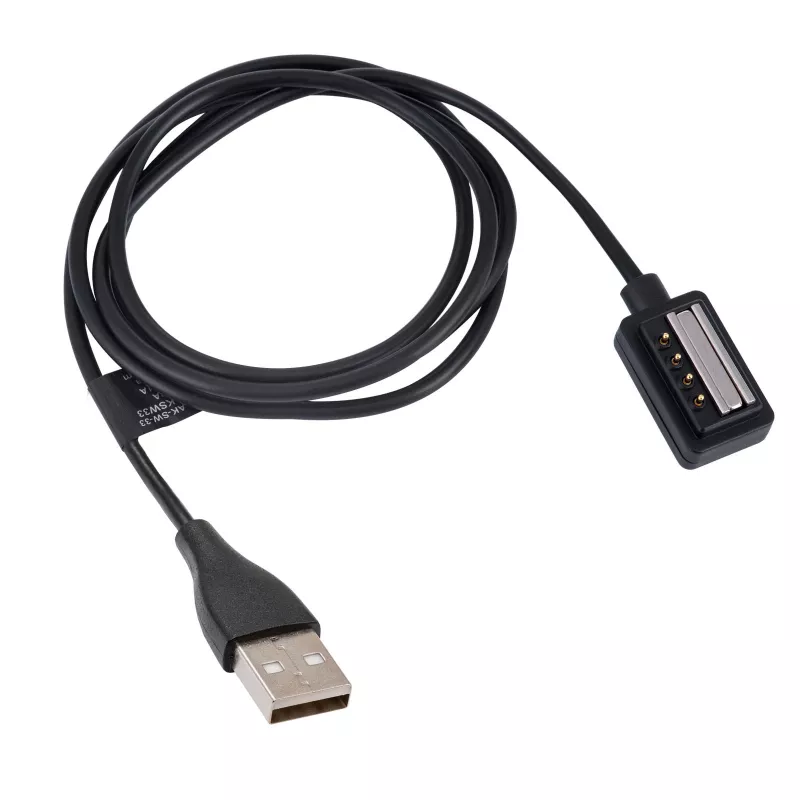Akyga AK-SW-33 magnetický nabíjací kábel pre Suunto 9 / D5 / Spartan Sport, USB-A, 1 m, čierny