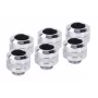 Sada fittingov Alphacool 17474 — mosadzno-chrómové konektory, Ø 22 mm, výška 20 mm