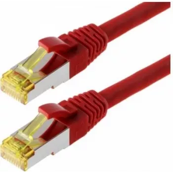 Helos - patch kábel - RJ-45 (M) - RJ-45 (M) - 0,25 m - SFTP kábel (PIMF) - CAT 6a - červený