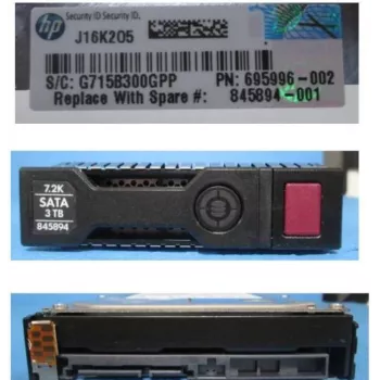 HPE SPS-DRV HD 3TB 6G 7.2K 3,5 SATA Mdl SC (845894-001)