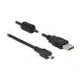 USB kábel DeLOCK 84912 USB 2.0 1 m USB A Mini-USB B čierny