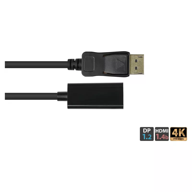 Good Connections adaptér DisplayPort 1.2 samec na HDMI 1.4b samica 4K @30Hz cca 20cm