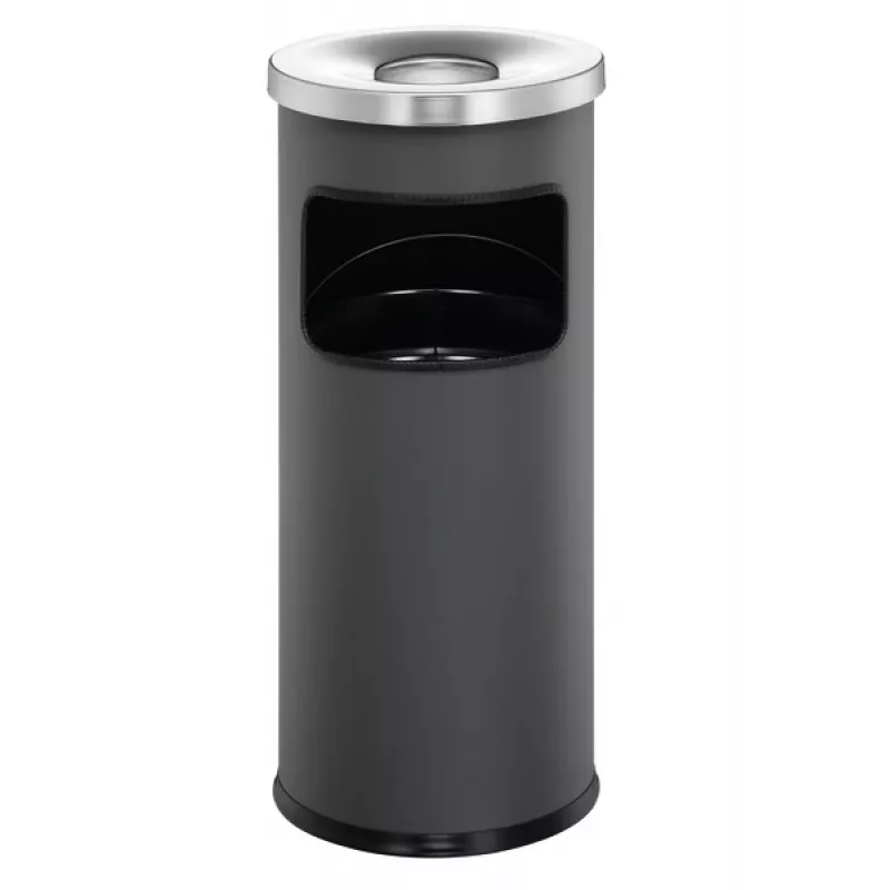 Durable 3332-58 okrúhly popolník/odpadkový kôš, 17 L, hliník/kov, antracitový
