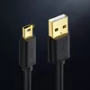 USB kábel UGREEN US132 Mini-USB 1 m — čierny, 480 Mbit/s, rýchle nabíjanie