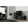 TV stojan cama meble SOHO 140 — 1400×430×370 mm, sivá vrchná doska (drevotrieska), sivý rám