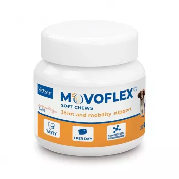 VIRBAC MOVOFLEX mäkké krokety na kĺby pre psov veľkosť M, doplnok na podporu kĺbov