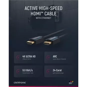ClickTronic 39085 HDMI kábel 20 m HDMI typ A (štandard) čierny (39085)