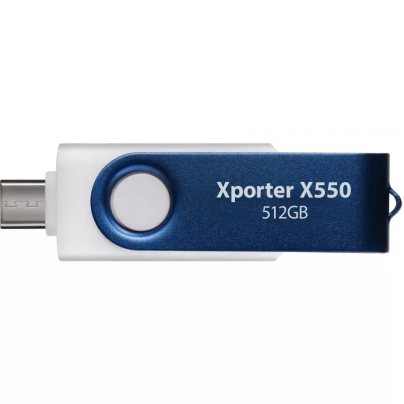 Xporter X550 512GB, USB flash disk modrý/biely, USB-A a USB-C 3.2 Gen 1