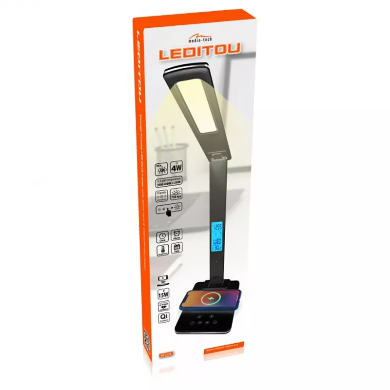 Stolná lampa MEDIA-TECH MT222K LED 12W 220V čierna