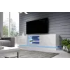 Cama TV skrinka QIU 200 MDF biela lesklá/biela lesklá