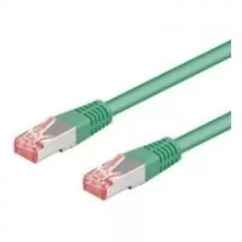 Wentronic Goobay CAT 6 patch kábel, S/FTP (PiMF), zelený, 15 m - LSZH bez halogénov, meď (68295)