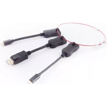 Sada adaptérov ShiverPeaks 10-01020 – HDMI-A na DisplayPort / Mini / USB-C adaptér