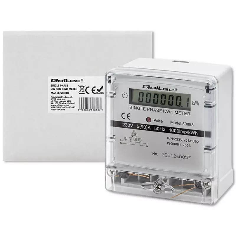 Jednofázový elektronický merač spotreby energie 230V LDC