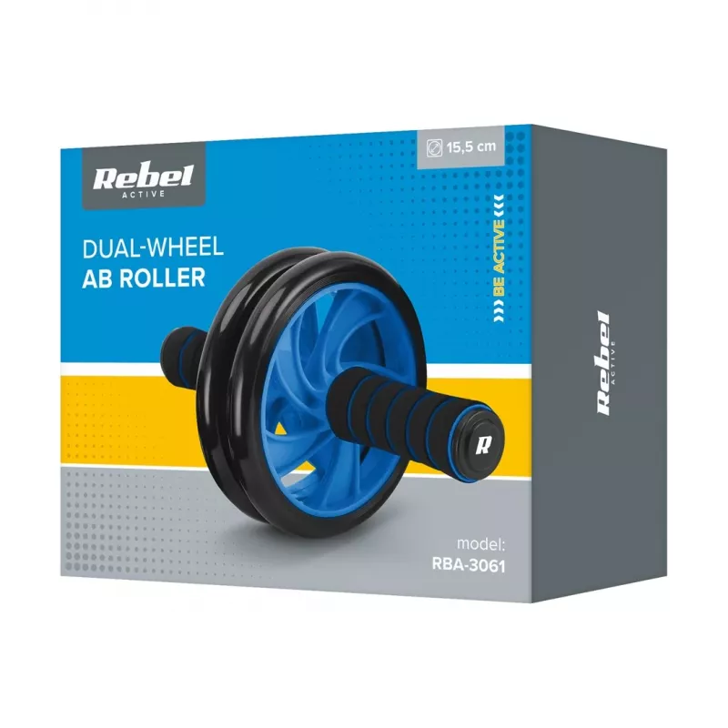 REBEL ACTIVE dvojkoleso, koliesko na brušné svaly AB Wheel