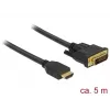 Videokáblový adaptér DeLOCK 85656 5 m HDMI typ A DVI čierny