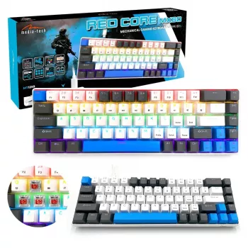 Mechanická klávesnica MEDIA-TECH MT1259 Red Core MX60, 60% formát, spínače CHERRY MX Red, RGB podsvietenie, USB, vysoké klávesy