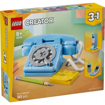 Stavebná hračka LEGO Creator 3-in-1 31174 Retro telefón sada, 383 dielov, 8+ rokov, 70×110×150 mm