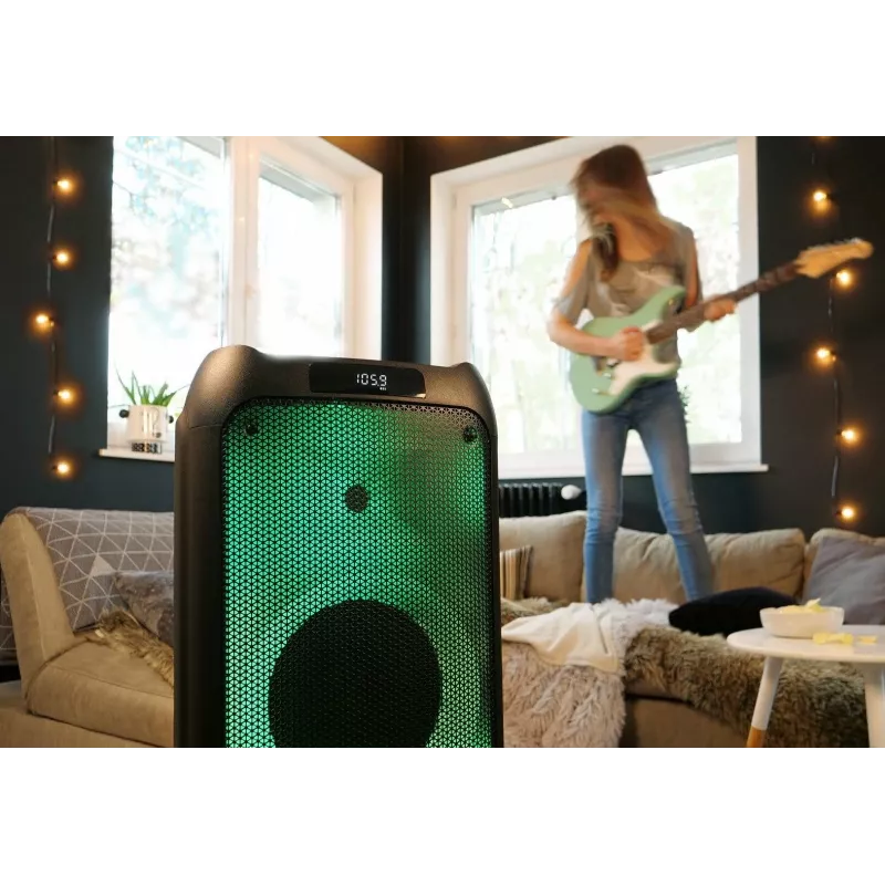 Karaoke systém Blaupunkt PB10DB 1000W káblový mikrofón LED displej
