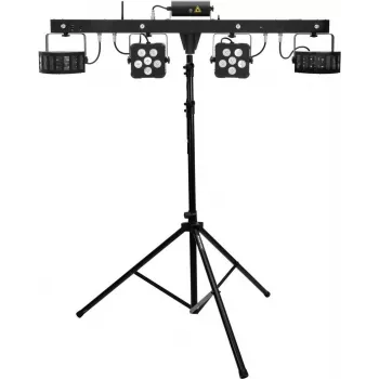 LED laser bar set EUROLITE KLS PRO FX so stojanmi na reproduktory M-4 osvetľovací systém