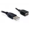 USB 2.0 predlžovací kábel DeLOCK 82457 0,15 m čierny