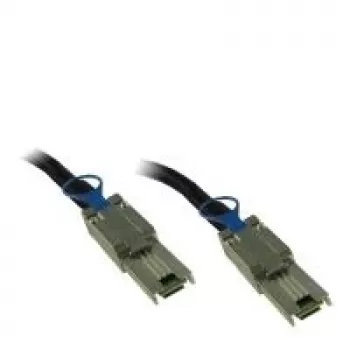 Inter-Tech – externý SAS kábel – SAS 6Gbit/s – 4x tienený Mini MultiLane SAS (SFF-8088), 26-pinový na 4x tienený Mini MultiLane SAS (SFF-8088), 26-pinový – 1 m – čierna