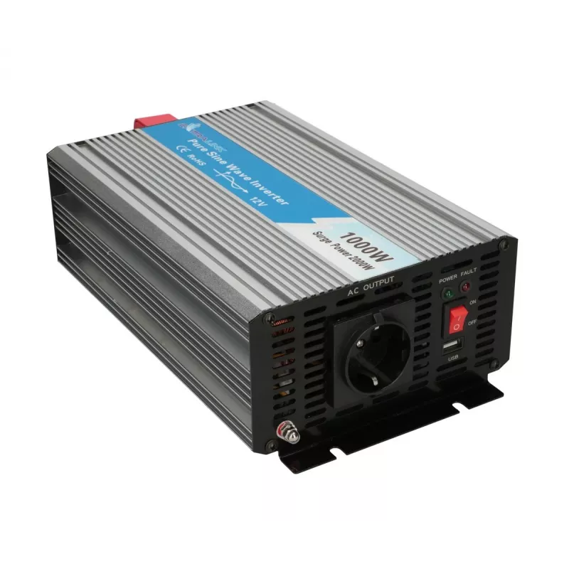 Napäťový menič Extralink OPIP-1000W 12V 230V 1000W čistá sínusovka