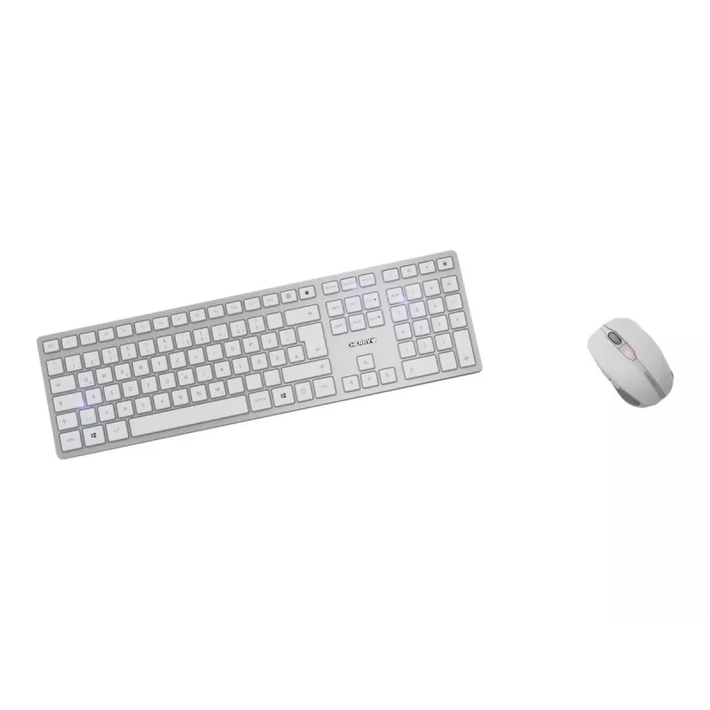 CHERRY DW 9100 štíhla klávesnica myš súčasťou univerzálna RF Wireless + Bluetooth česká, slovenská strieborná