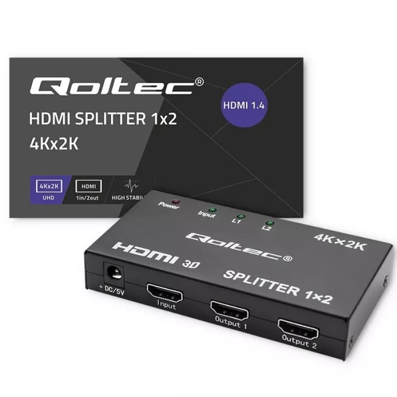 Aktívny HDMI rozbočovač 2 x HDMI 4Kx2K, 3,4 Gbit/s