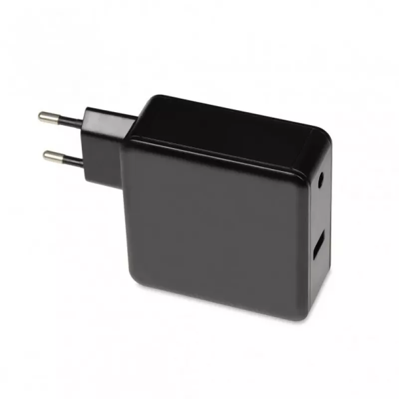 Napájací zdroj pre notebook IBOX IUZ65WA, AC/DC automaticky 100–240V → 18,5–20,5V, 65W, 1×USB, čierny