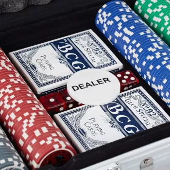 Extralink sada na poker Premium 300 žetónov 2 balíčky kariet a puzdro na kocky