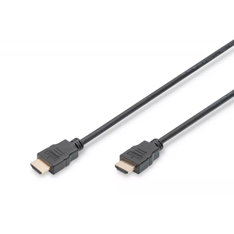 Assmann HDMI High Speed prepojovací kábel, Type-A M/M, 5,0 m, s Ethernetom, pôvodne HDMI 1.4, UL, čierny, zlatý (AK-330114-050-S)