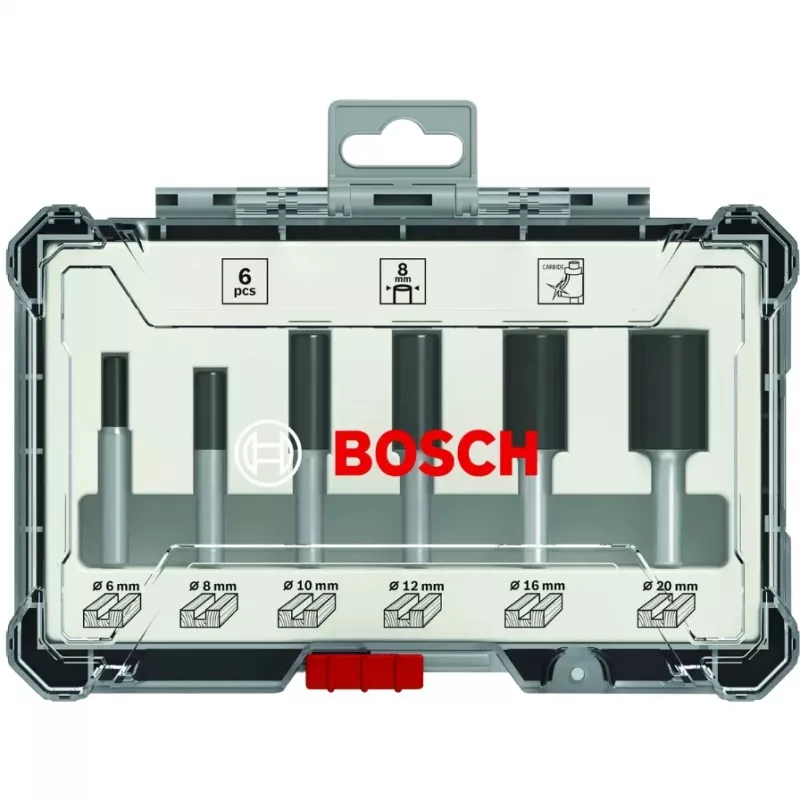 Bosch 2607017466 sada drážkovacích fréz, 6 kusov