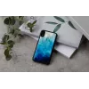 Puzdro na telefón iKins pre iPhone XR – modré jazero zvonku, čierna vnútri