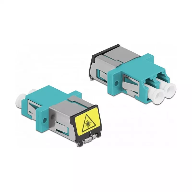 DeLOCK 86900 optická vláknová spojka LC Duplex samica-samica multimode aqua