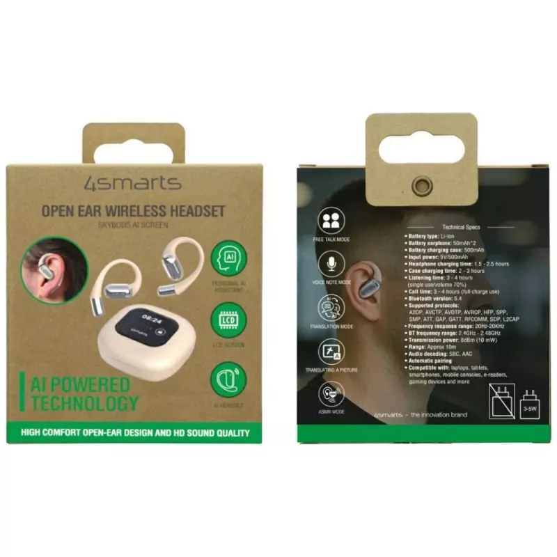 Slúchadlá 4smarts SkyBuds AI Screen