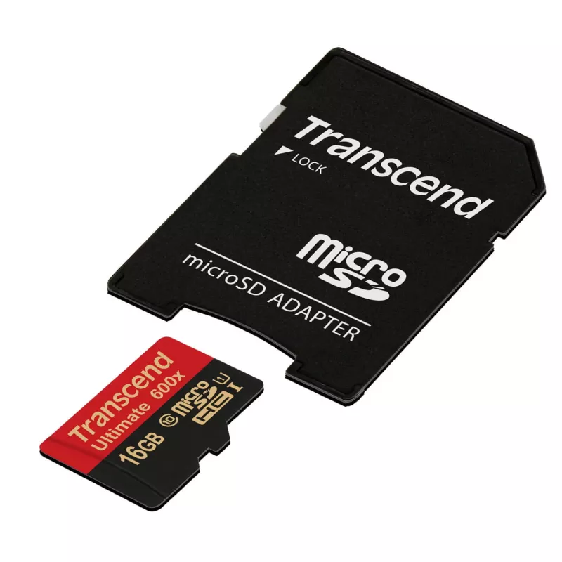 Transcend microSDHC MLC 16GB Class 10 UHS-I 600x + SD adaptér