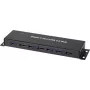 Renkforce 7-portový USB 3.0 rozbočovač, montáž na stenu, kovové puzdro, čierny