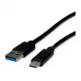 ROLINE RM USB 3.2 Gen 1 kábel, A-C, ST/ST, čierna, 0,5 m