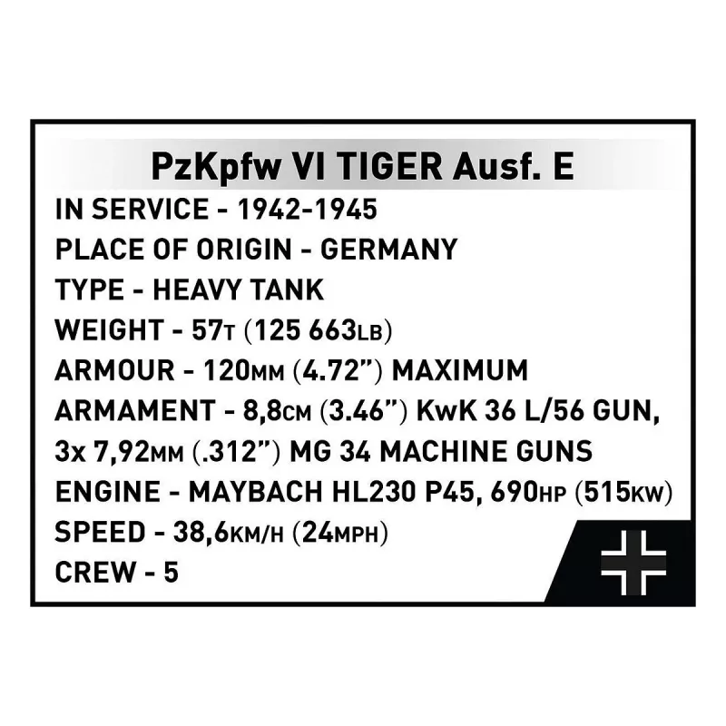Stavebnica Cobi PzKpfw VI Tiger Ausf. E - Executive Edition, 8000 dielov, plast, od 12 rokov