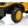 CAT Vozidlo traktor s prívesom žlté na sedenie